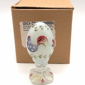 Vintage Fenton Patriotic Americana Egg Rooster 3.5” Limited Edition 457/1500